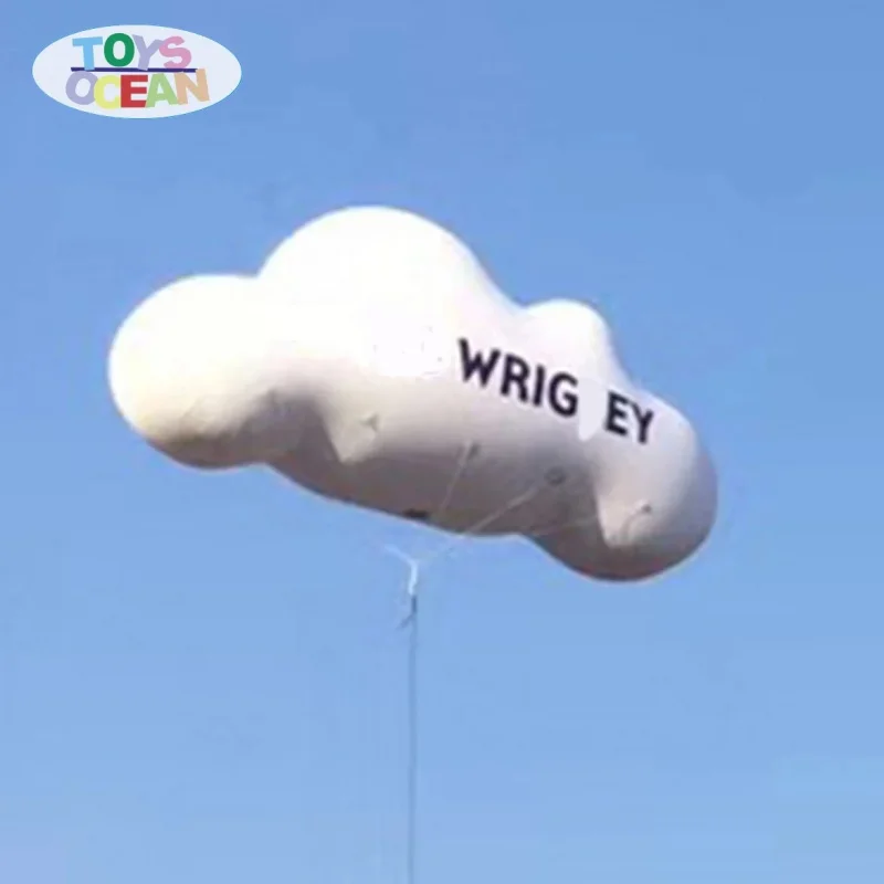 Fly Customized Inflatable Cloud Balloon with CE Certification PVC Material Silk-Screen Printing for Advertising Event Decoration