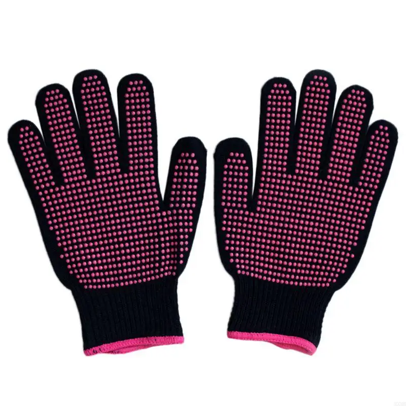 MXMB 300 Centigrade Heat Resistant BBQ Gloves Cotton Silicone Non-Slip Hair Styling