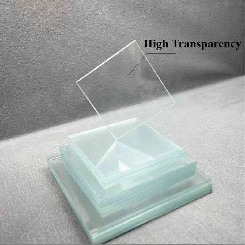 3mm Clear Tempered Glass Plate Heat Resistant High Transmittance Glass Sheet Lab Experiment Accessories