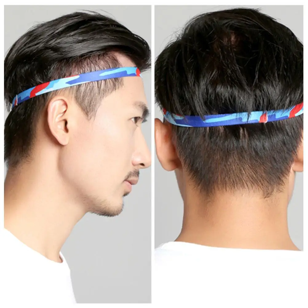 Unisex Sports Hairband Non-Slip Silicone Strip Sweat Guide Elastic Headbands Sweatband Yoga Running Fitness Hair Accessories