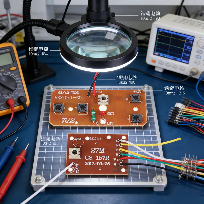 4CH Remote Control Circuit Board Set 2 4GHz Transmitter Receiver with Antenna PCB for RC Model Car Airplane Radio System Parts