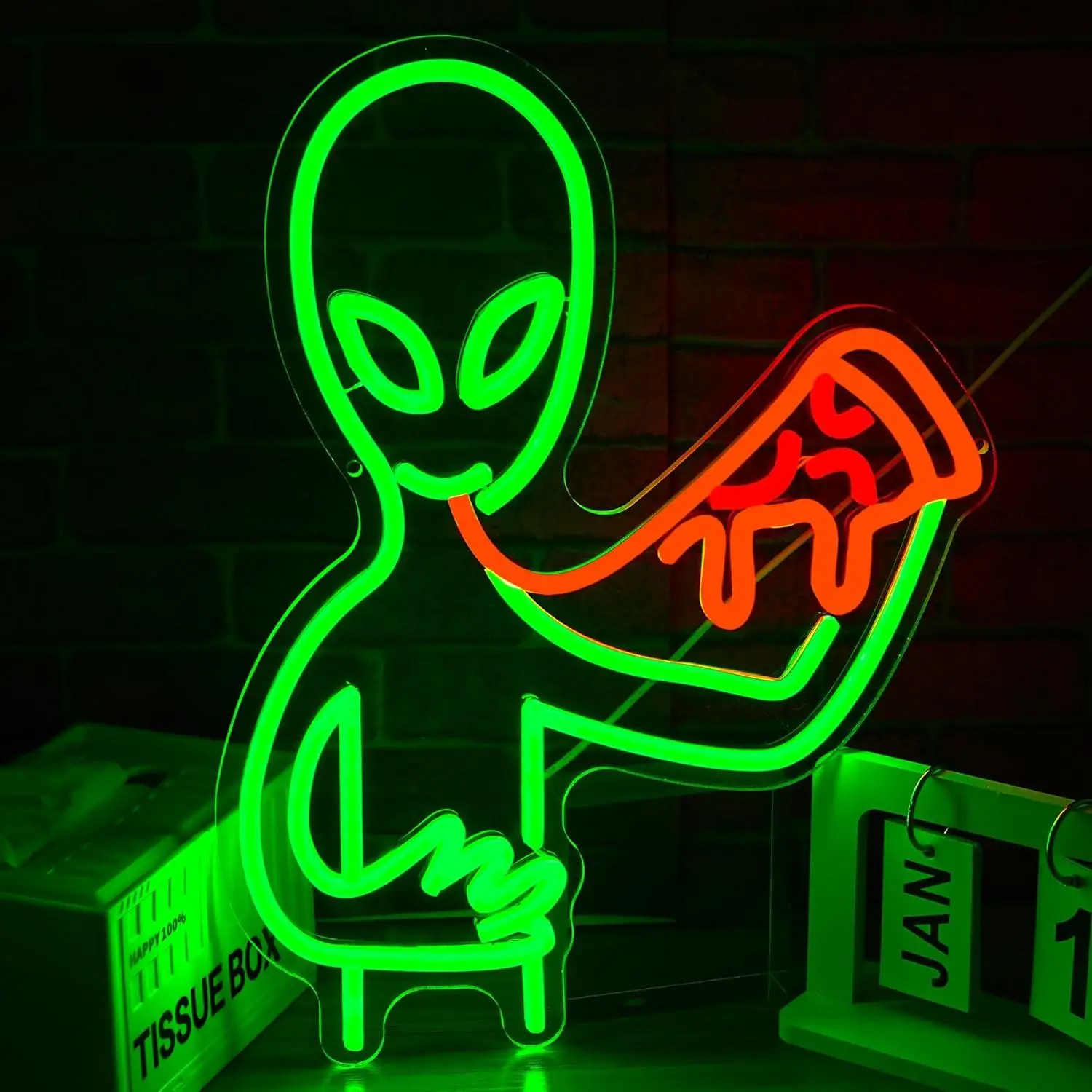 

Неоновая вывеска Alien Pizza с USB-питанием и регулировкой яркости для пиццерий, ресторанов, вечеринок, баров, пабов, закусочных, настенный декор, светодиодные вывески для бизнеса