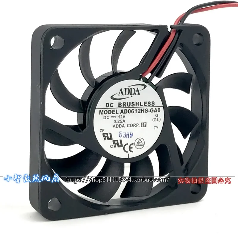 ORIGINAL AD0612HS-GA0 12V 0.25A 6010 60*60*10mm NEW COOLING FAN RADIATOR