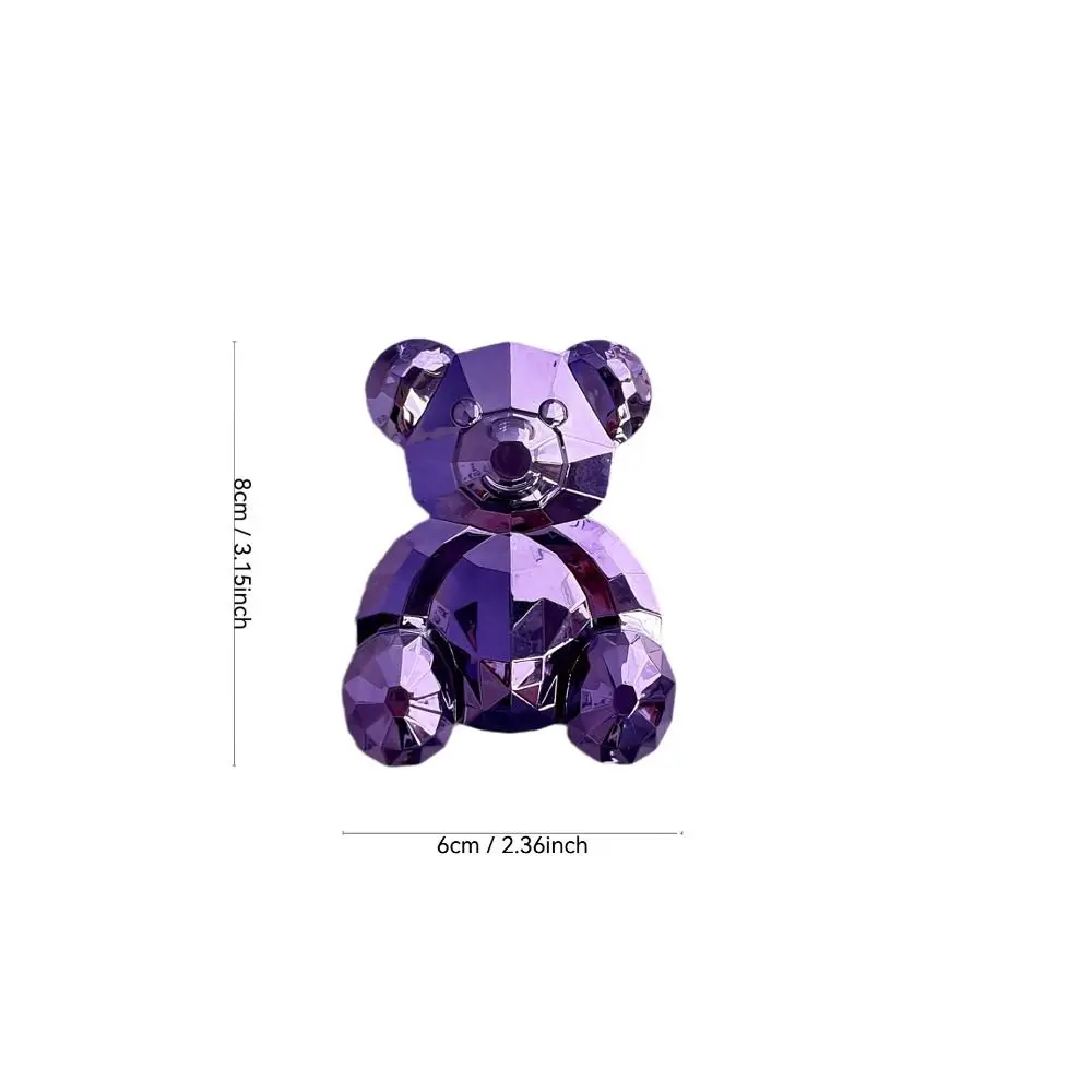 Cute Crystal Bear Phone Holder Foldable Creative Back Sticker Bracket PC Portable Phone Stand Universal