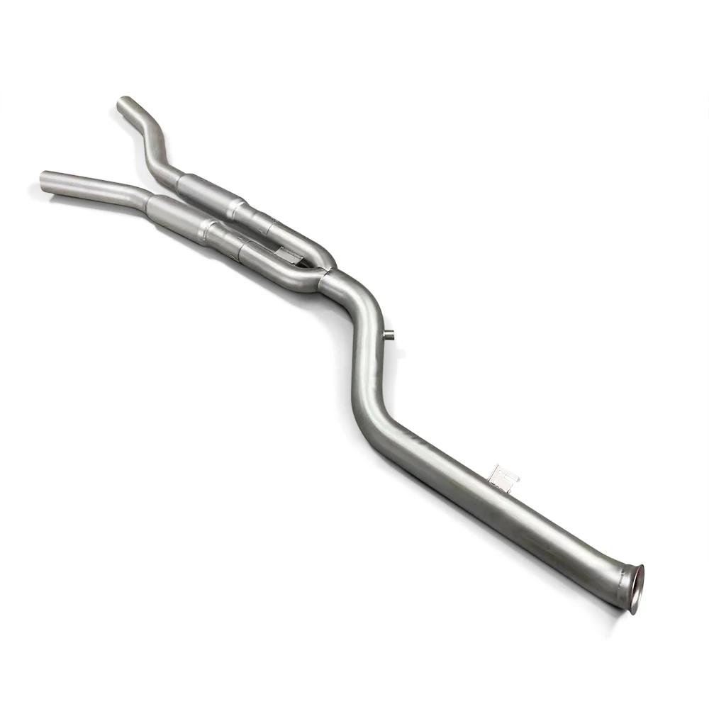 Stainless steel equal length middle pipe with resonator, suitable for BMW M340 G20 3.0T 2019-2023 exhaust pipe