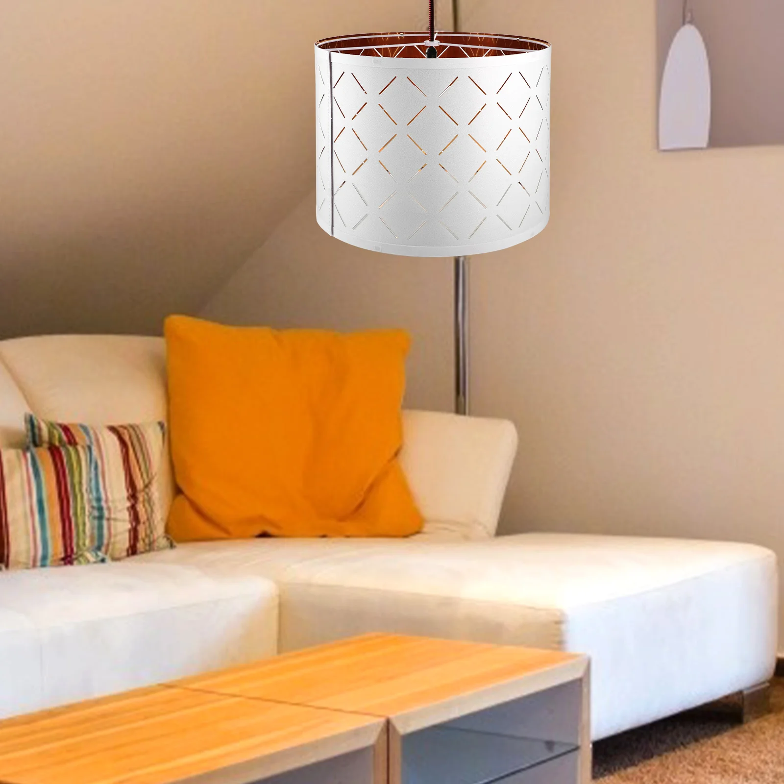 Household Lamp Shade Tabletop Decor Lampshade Floor Cover Fabric Lampshades Iron Modern Bedside For Abjura