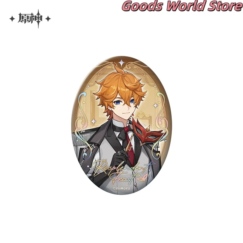 متوفر في المخزون Tartaglia حلقة الأذن قلادة شارة الاكريليك اللوحة مجلد Genshin تأثير Tartaglia تأثيري حلي أنيمي هدية الهالوين #2