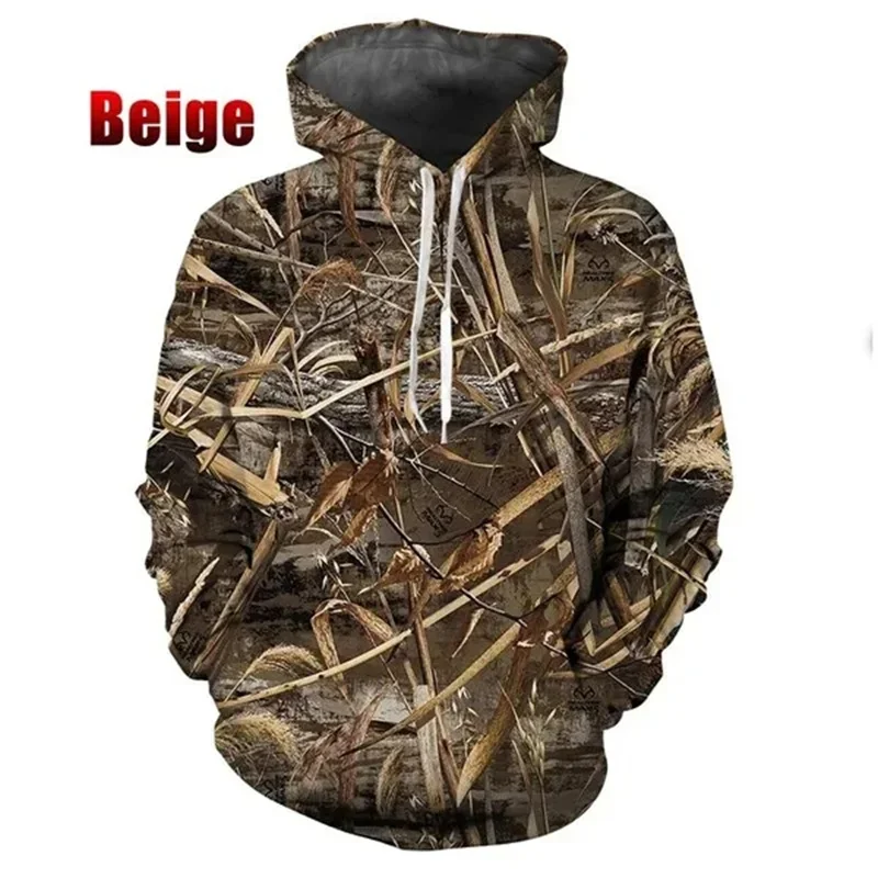 Deer Huntering Camouflage Hoodie Men Autumn 3D Printed Natural Camo Hoodies Harajuku Fashion Womens Clothing y2k Pullover Hoody