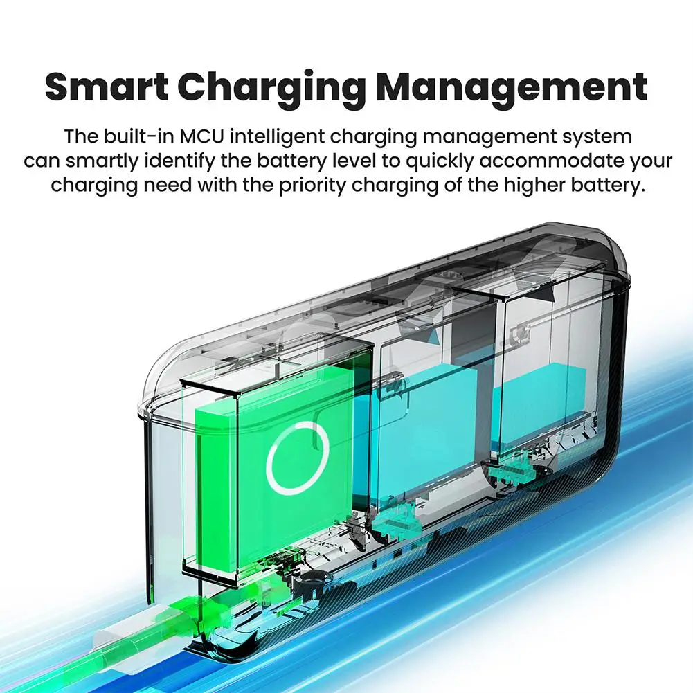 For DJI Osmo Action5 Pro Battery Fast Charging Charger PD3.0 TPU Charging Box Storage Box Accessories USB / Typec Interface