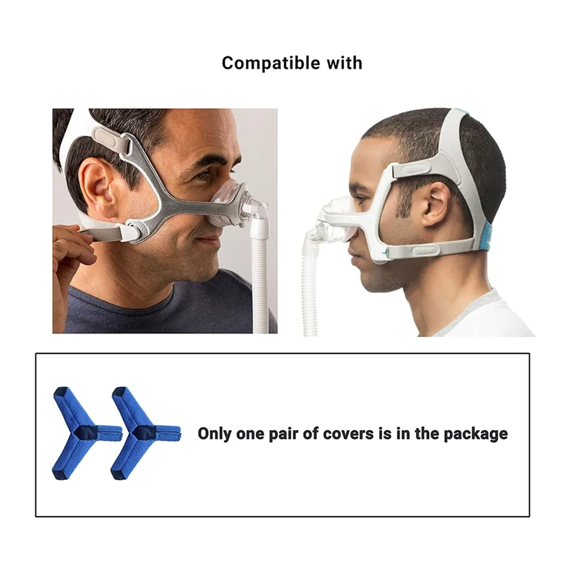 2Pcs CPAP Covers Headgear Pads For Resmed Airfit N20 For Respironics Wisp Nasal Mask Y Strap Cover - view 4