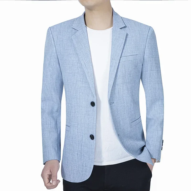 2023 Spring Mens Blazer Jacket High-quality Thin Style Business Casual Slim Fit Suit Jacket Coat Wedding Suits for Men Size 4XL