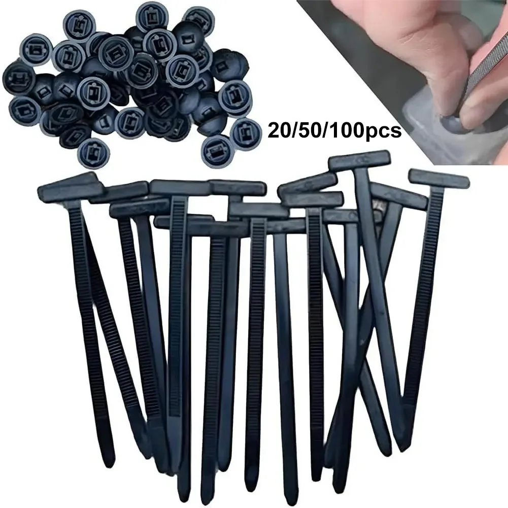 20/50/100Pcs Multipurpose Nylon Motorcycle Cable Tie Buckle Nylon Buckle Self-Locking Heavy Duty Nylon Zip Ties Cable Retainer