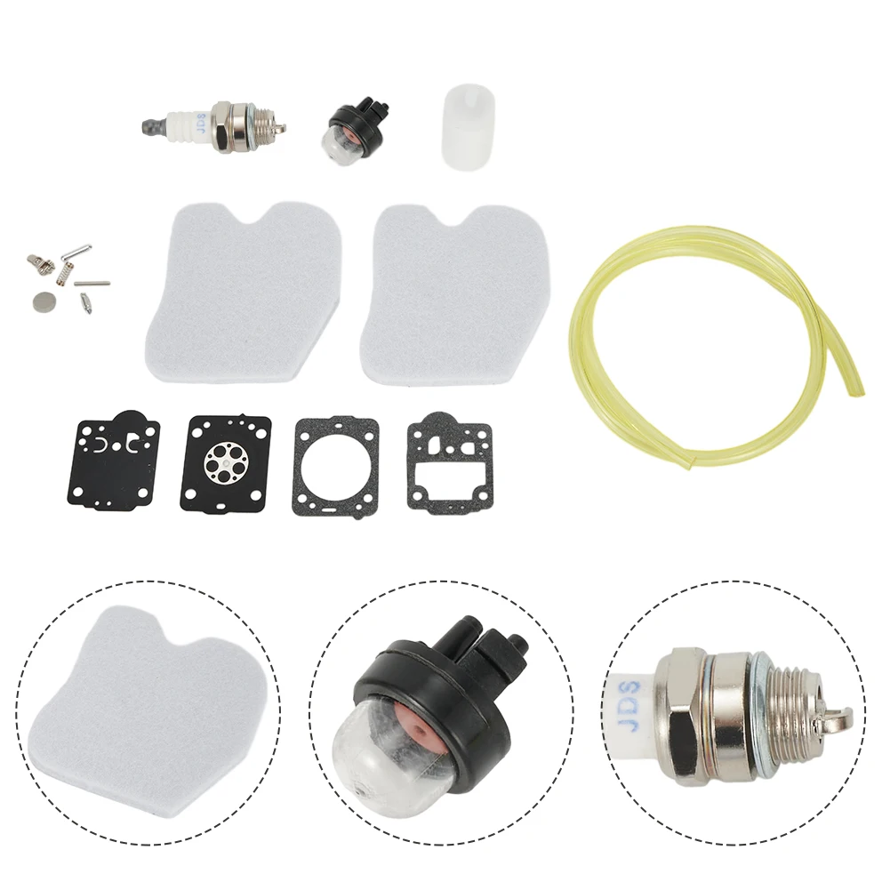For Carb Kit with Air Filter Fuel Filter Fuel Line and Bulb for Routine Maintenance of For McCulloch CS340 CS380