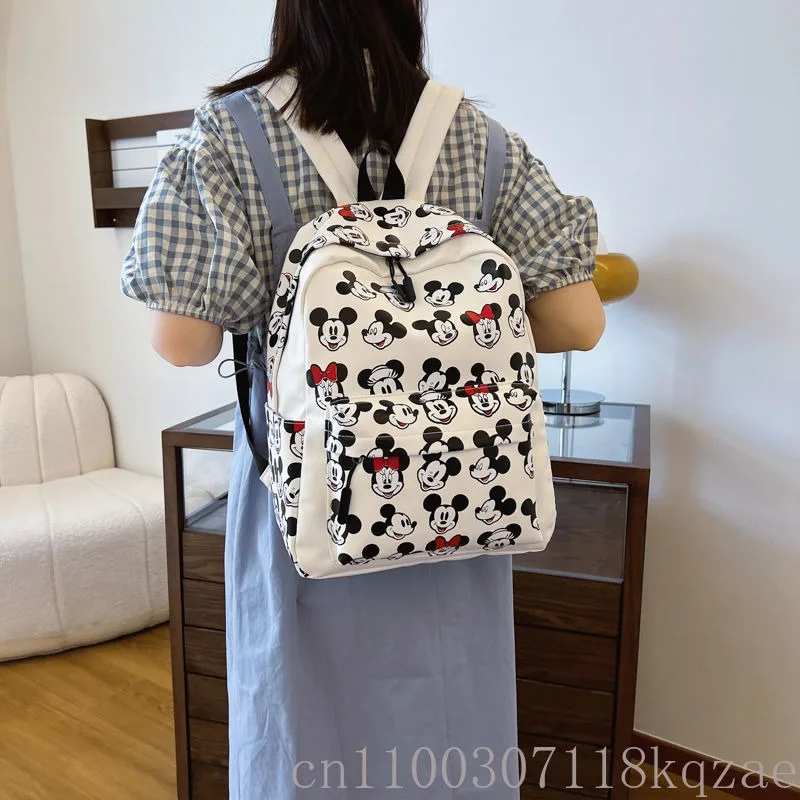 

Disney Mickey Mouse Backpack Large Capacity Cute Cartoon Travel Rucksack School College Bag for Women Girls Students