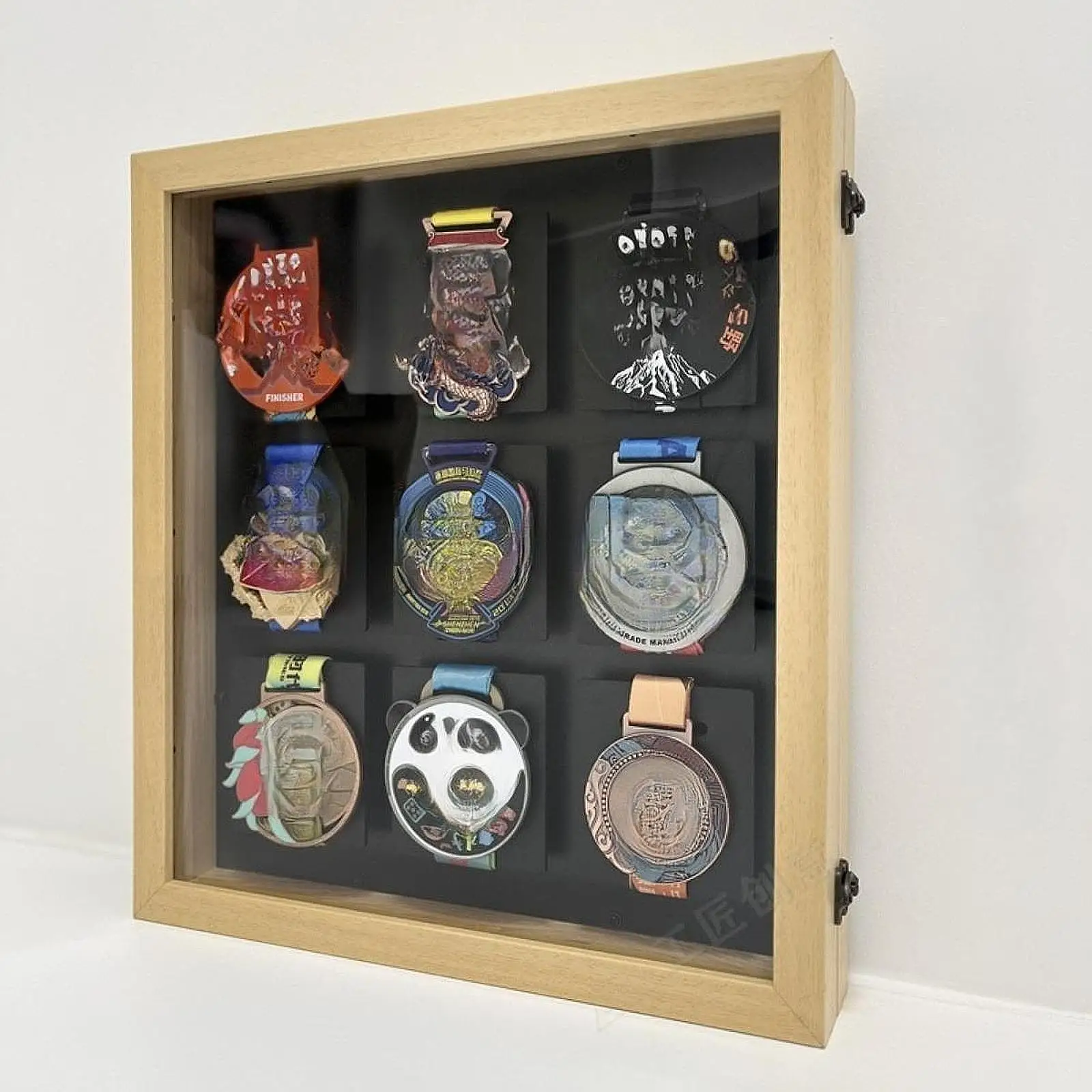 Shadow Box Frame Organizer Runners Football Winner Award Medals Display Case