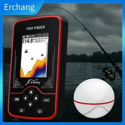 Erchang Fish Finder Wireless Sounder For Fishing 60m/197ft Depth Rechargeable Echo Sounder Sonar Fishing Portable Fish Finder