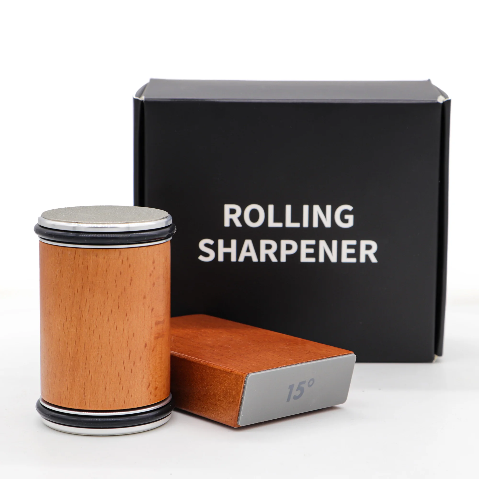 Rolling Knife Sharpener Knife Sharpener Tool with 15 & 20 Degree Magnetic Kitchen Knife Sharpener Kit Knife Sharpening Made Easy