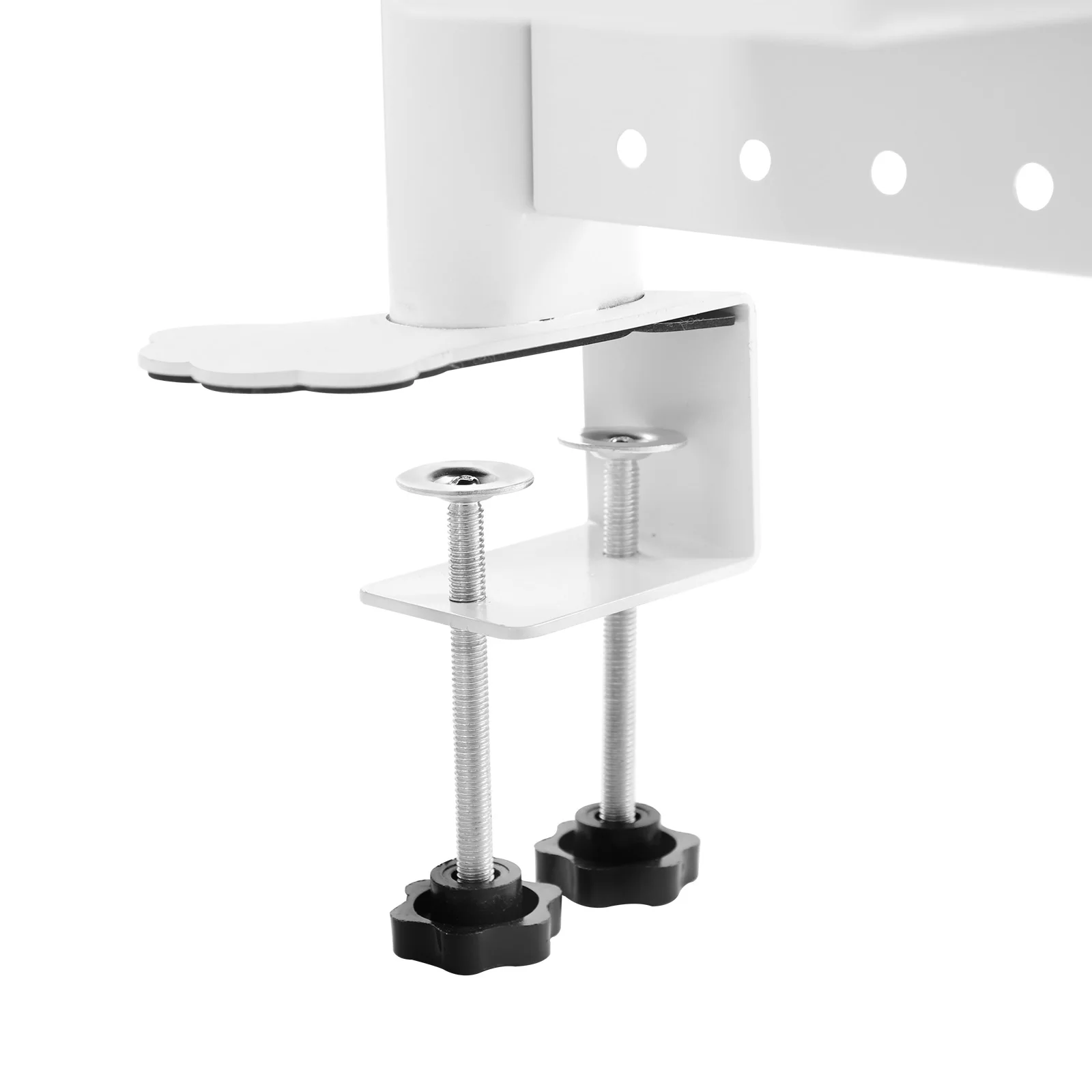 37" Clamp-on Pegboard with Accessories, No Drill Desk Shelf, 2-Tier Organizer with Hooks & Tray, Space Saving Storage Rack for Home Office & Dorm