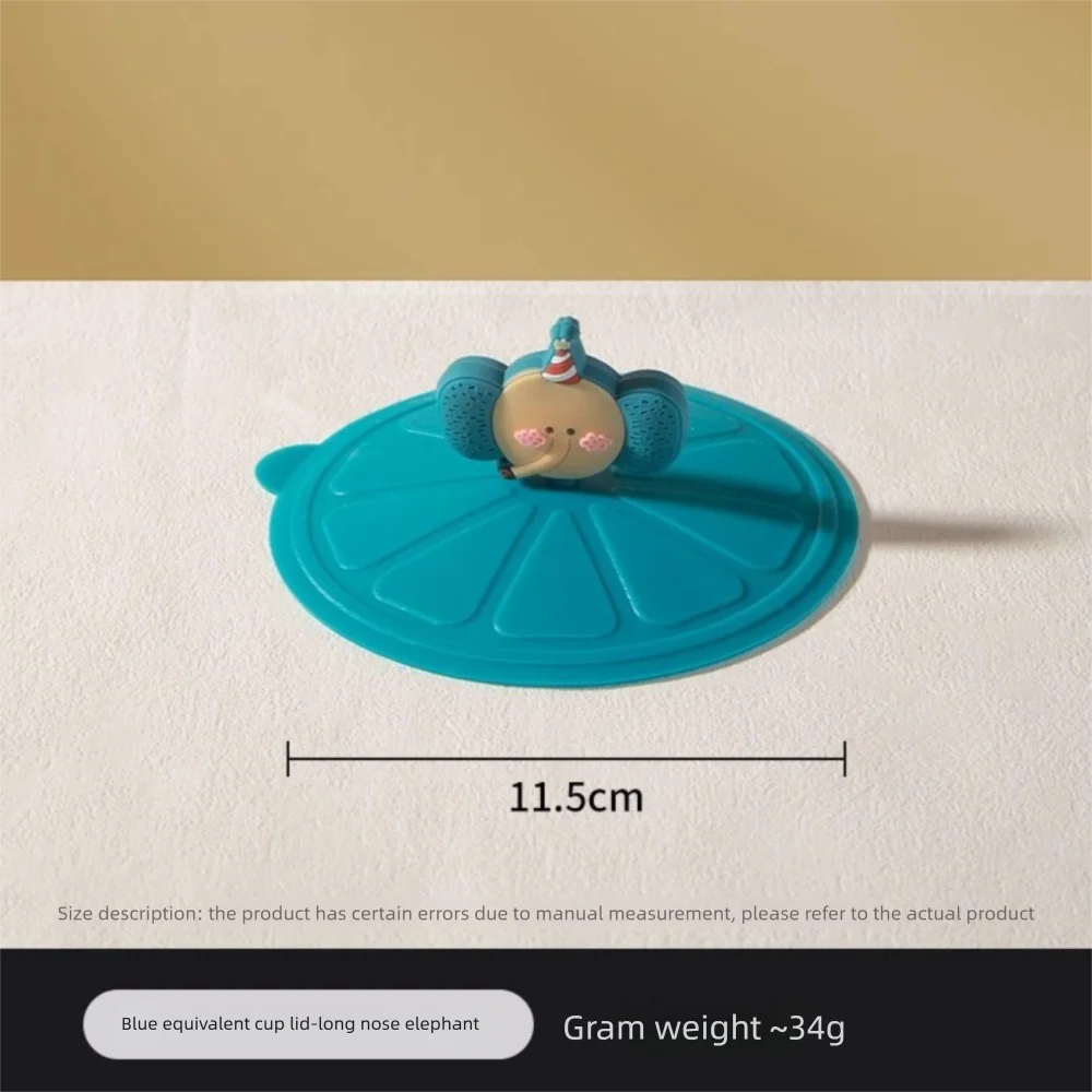 

Cute Cartoon Silicone Mug Cup Cover Heat-Resistant Leak Proof Dustproof Cup Cover Reusable Universal Suction Cup Cover Tea