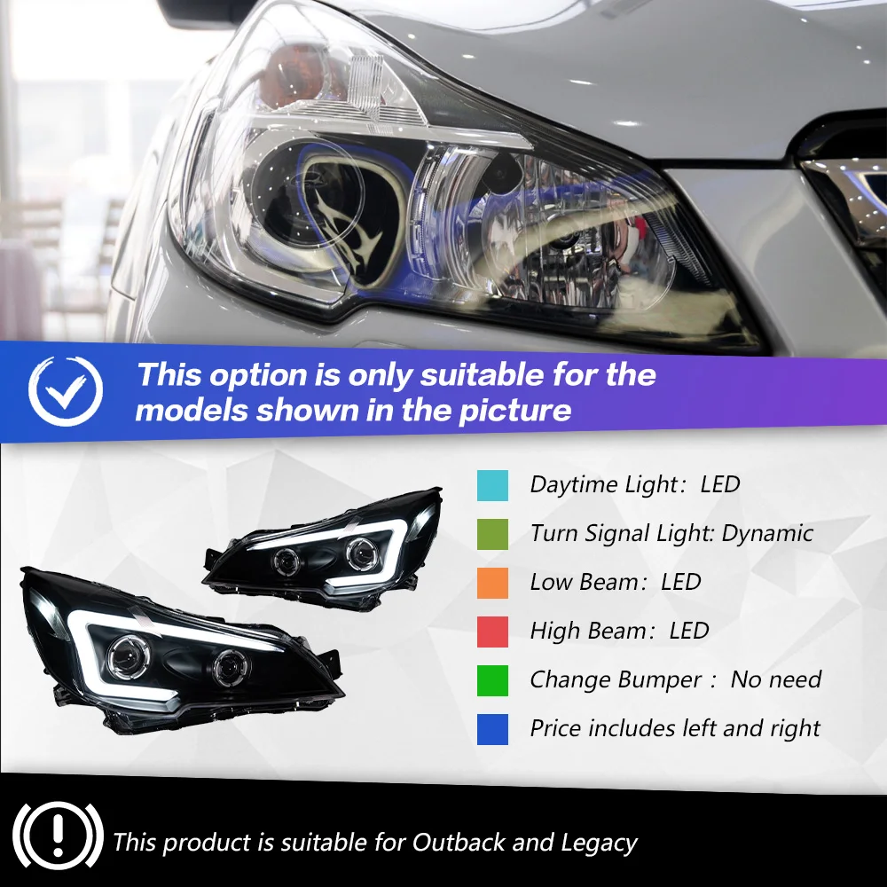 AKD ヘッドランプスバルレガシィアウトバック LED ヘッドライト 2010