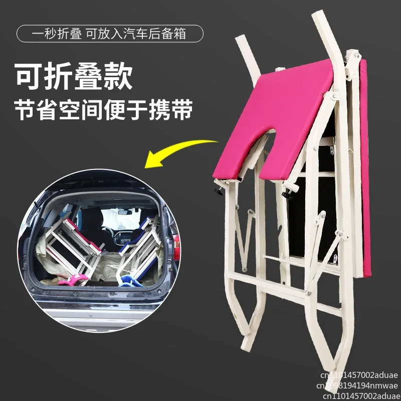 Foldable gynecological examination bed for private medical use