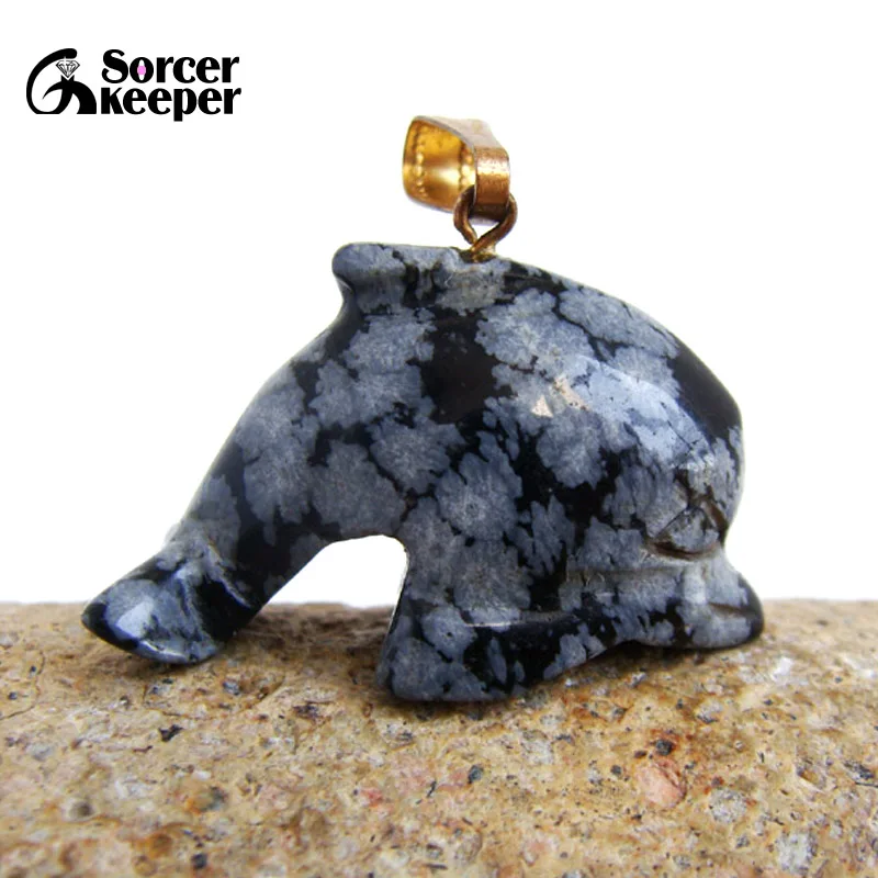 Natural Stone Snowy Obsidian Carving Dolphin Amulet Pendant Free Necklace Fish Fashion Animal Blessing Lucky Jewelry JS708