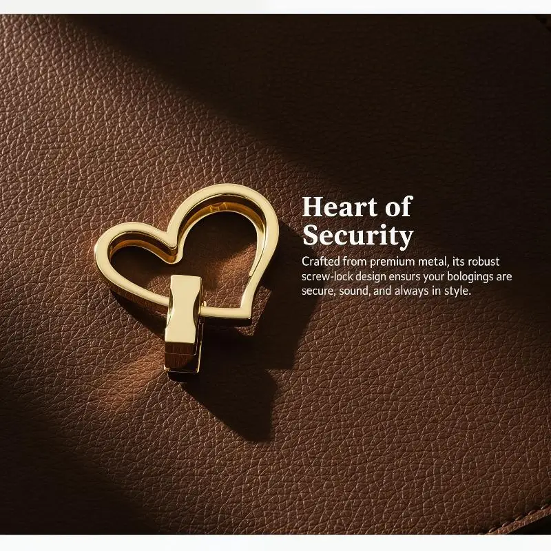 Handbag Purse Closure Toggle Latch Buckles DIY Bag Hardware Bag Accessories Double Heart Clasp Buckles Twist Locks For Handbag