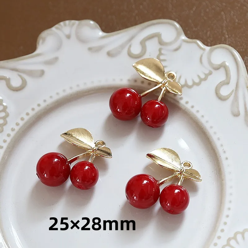 6pcs Fashion Metal Fruit Charms 3D Strawberry Banana Apple Pepper Pendant For Jewelry Making DIY Earrings Keychain Accessories
