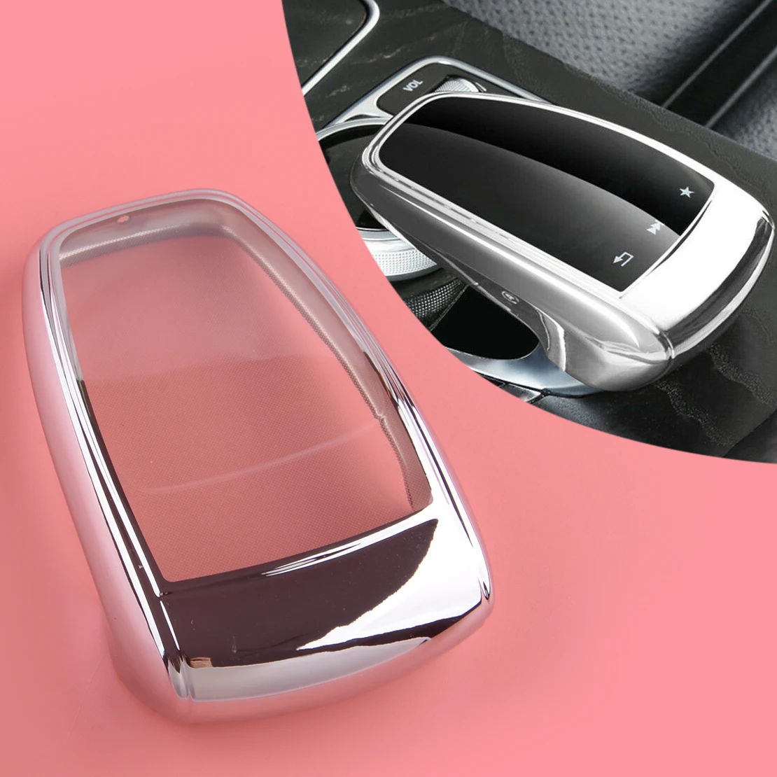 Car Silver Front Center Console Multimedia Mouse Protection Film TPU Fit for Mercedes Benz W205 W213 X253 GLC GLE GLS 2018