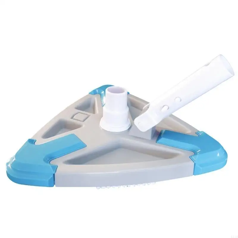 Upgraded eighted Triangular Pool Vacuum Head with Brush Handle for Pools Triangular Head 
