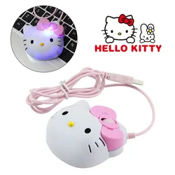 Hello Kitty Mouse Creative Cartoon Ergonomic Wired Mouse Kawaii Girls Home Office Mouse For Laptop PC MAC Computer Accessories