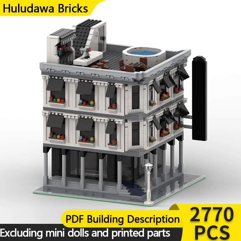 

Модель с видом на улицу, строительные кирпичи, городской центр, угол, отель, модульная технология, детские праздничные подарки, сборка игрушек, костюм