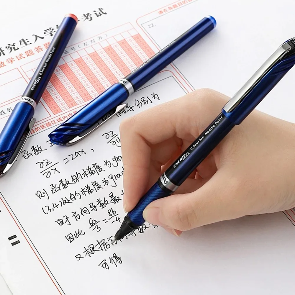 12pcs EnerGel Gel Pens Japan Pentel BLN25 0.5mm Quick Dry Signature Pen Black Red Blue Student Office Business Stationery