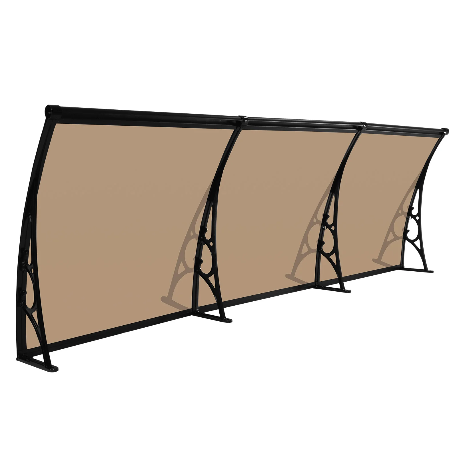 

Awning for Door Entrance with Aluminum Alloy Bracket Window Canopy Exterior with Drainage Sink for Rain Snow Sunlight Protection