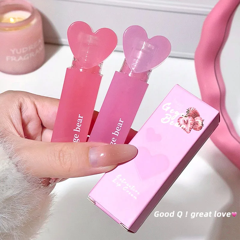 Gege Bear Sweetheart 과일 모이스춰 라이징 립 글로스 모이스춰 라이징 워터 라이트 립스틱베이스