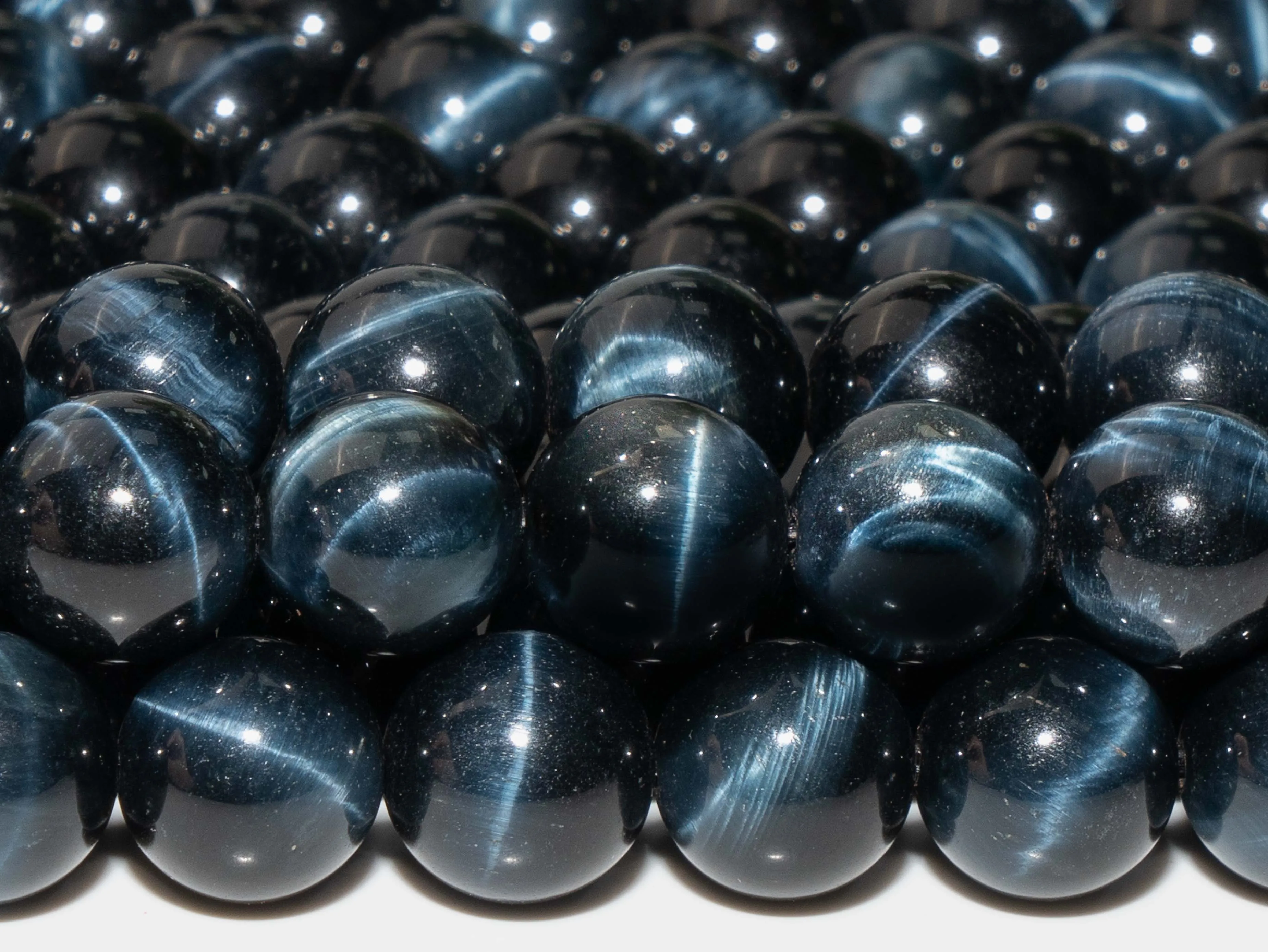 Natural Stone  Blue Tiger Eye Beads Gemstone Loose Beads Round Shape Size Options 6/8mm for Jewelry Making