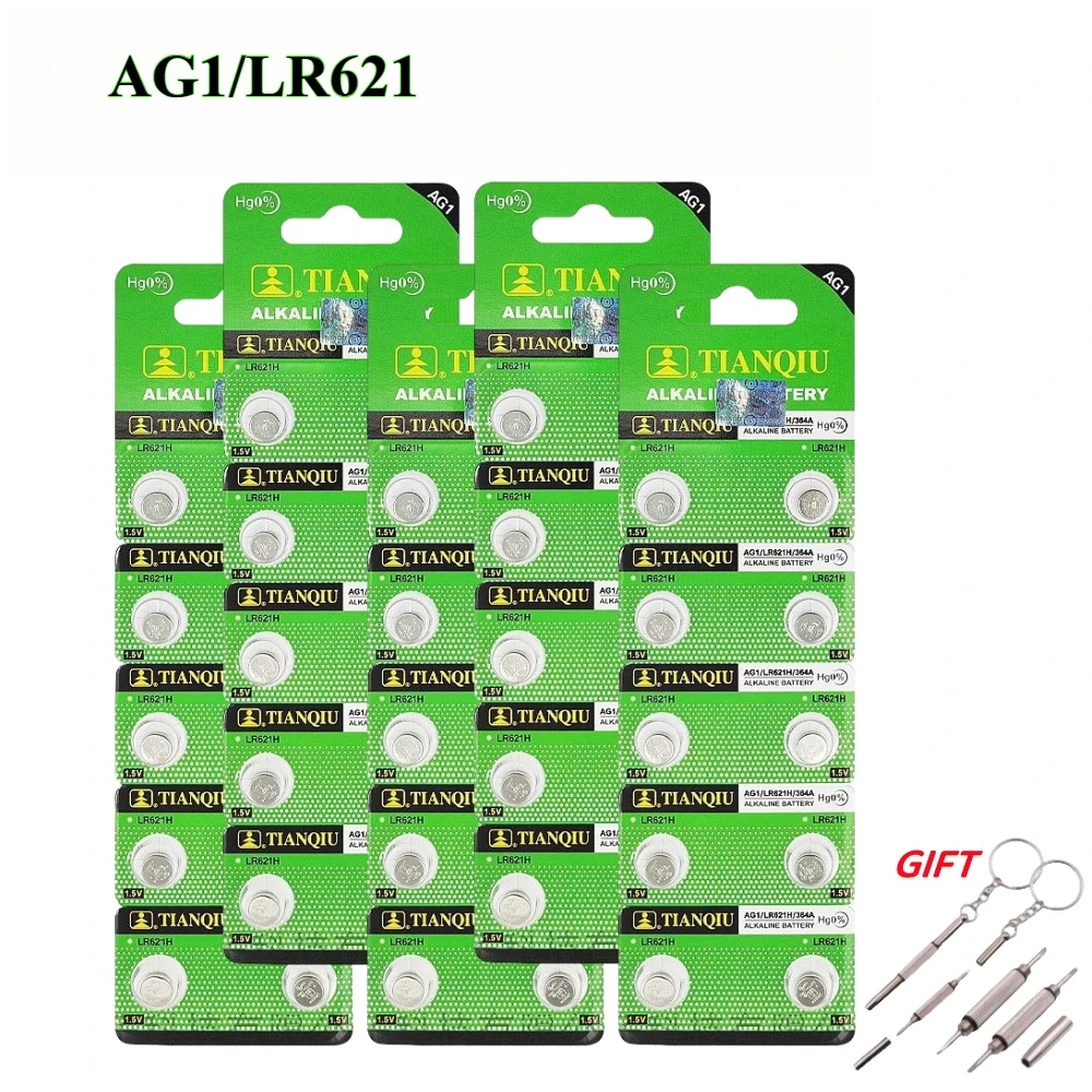 Pila de botón AG1 1,55 V compatible con SR621SW y LR621