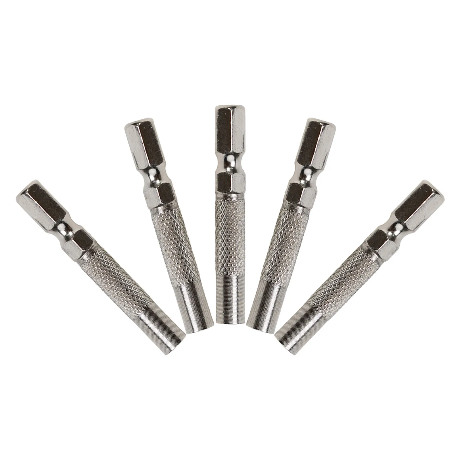 5pcs Hex Shank 6.35mm Insert Bit Adapter To 4mm Electric Screwdriver Socket Holder Micro- Bit Adapter Magnetic Holder Tools