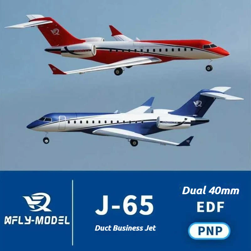 XFly Electric RC Fixed Wing Airplane Dual 40mm J65 Business Jet Model Aircraft For Outdoor Flight RC Hobby Enthusiasts
