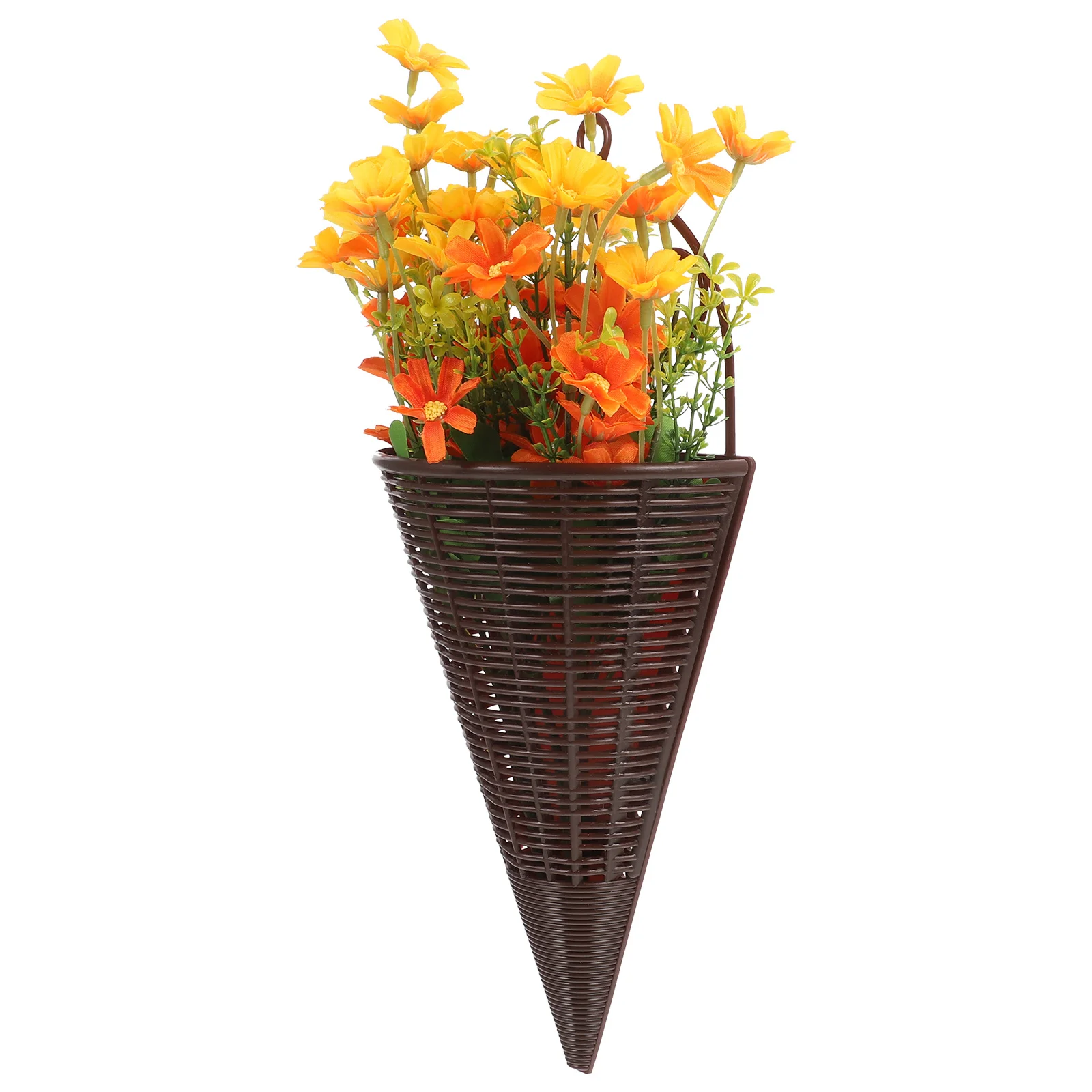 سلة معلقة على شكل زهرة اصطناعية، زهور محاكاة واقعية، باب أمامي، ديكور منزلي، سلة زهور صناعية للمكتب والمقهى والمدرسة #3