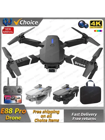 2024 e88pro rc drone 4k profess inal mit 1080p weitwinkel hd kamera faltbar hubschrauber wifi fpv höhe halten geschenk spielzeug