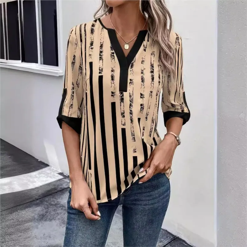 Blusas femininas elegantes verão duplo contraste posicionamento flor meia manga camisa feminina topos chemisier femme blusa chique