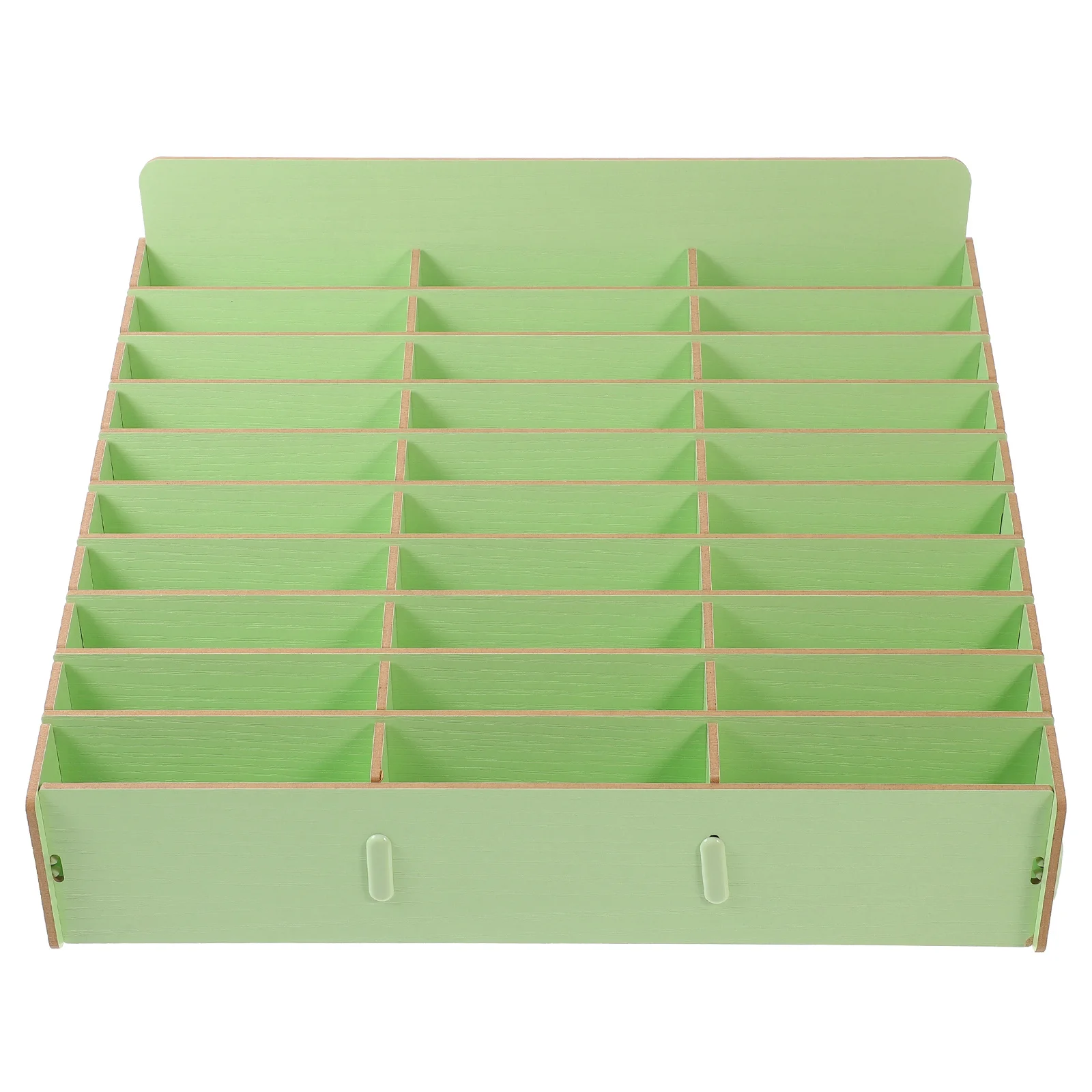 Wooden Multi-Grid Phone Storage Box Desktop Organizer Mobile Cell Phone Holder Management Box for Classroom Meeting Room Desktop