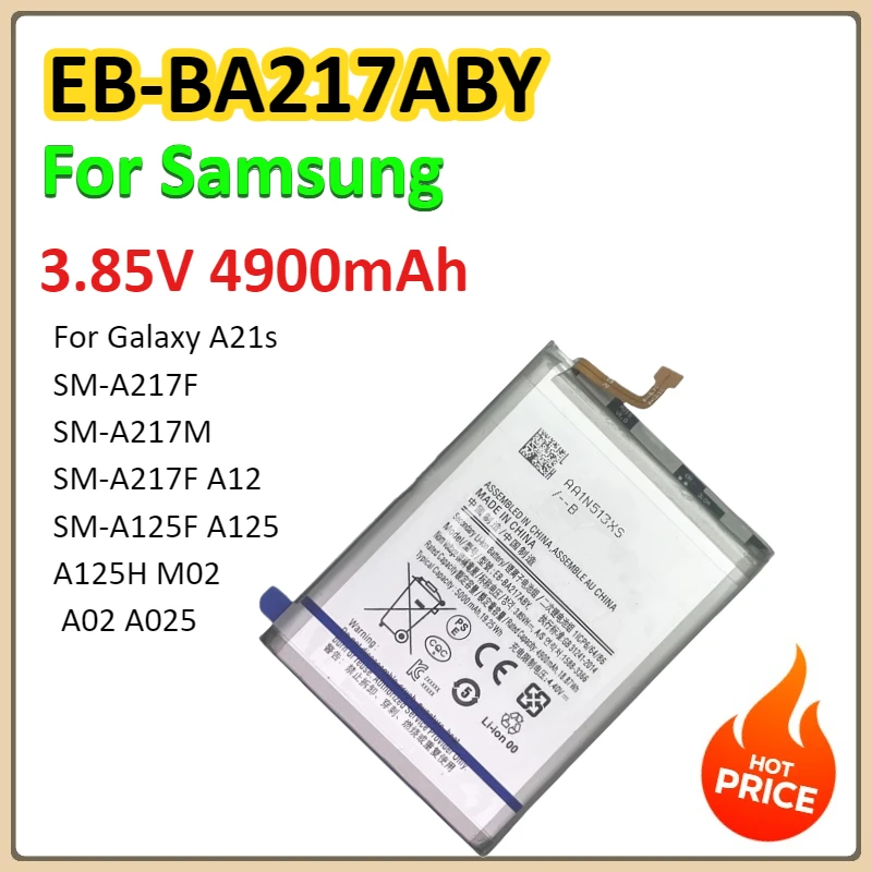 

EB-BA217ABY для Samsung Galaxy A21s SM-A217F SM-A217M SM-A217F A12 SM-A125F A125 A125H M02 A02 A025 Аккумулятор для мобильного телефона
