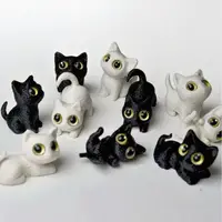 PLA Halloween Cat Anime Figure Handicraft Ornament 3D Printed Cats Figurines Toys Collectible Model 6