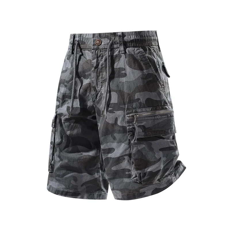 2026 Spring/Summer New Design Heavy Cotton American Style Camouflage Workwear Shorts for Men - 1/2 Length Shorts
