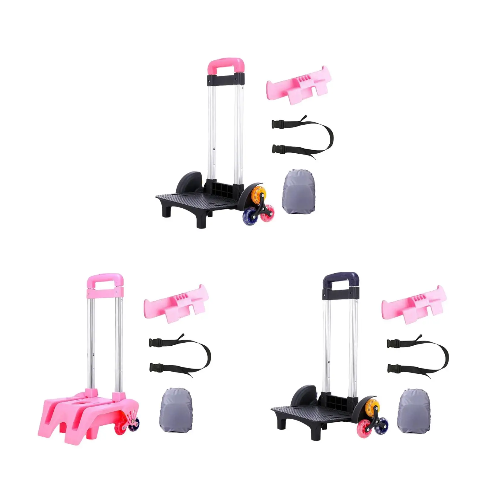 

Backpack Trolley, Backpack Hand Truck, 6-wheel Luggage Trolley, Includes Luggage