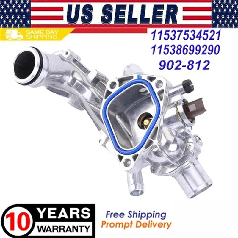 

Compatible For 2007-2013 MiniCooper 1.6L Engine Coolant Thermostat Housing Assembly Replaces 11537534521 11538699290 902-812