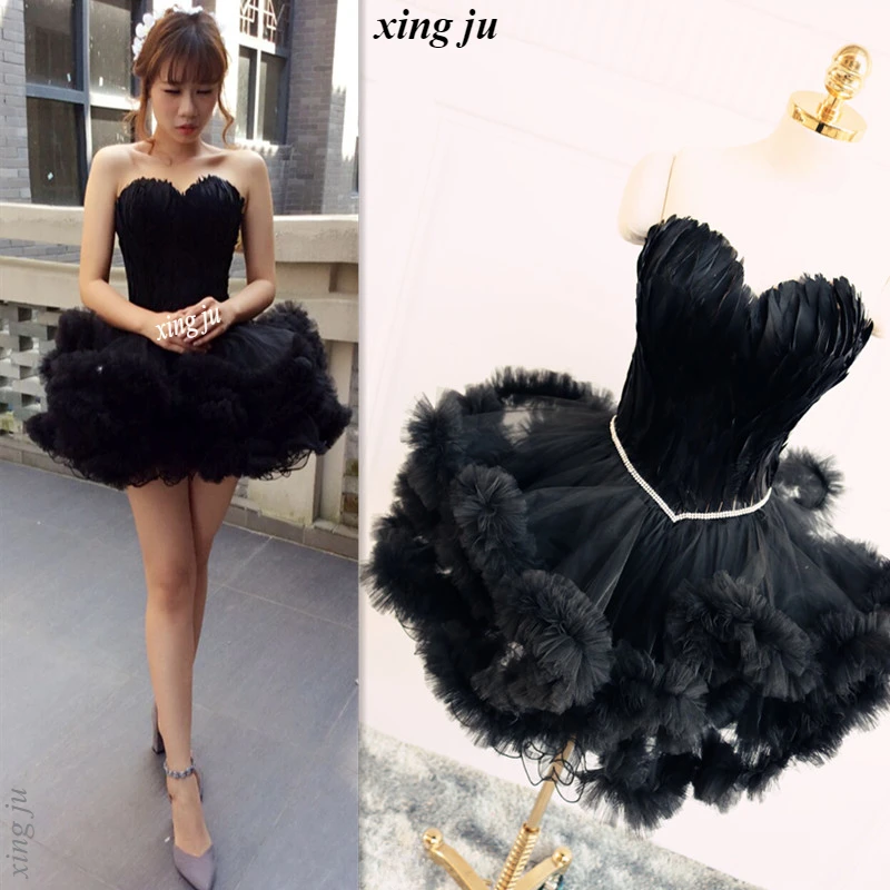 Singer Jazz Dance Performance Costumes Women Birthday Party Feather Princess Dress Nightclub DJ Stage Clothing Girls Rave Wear