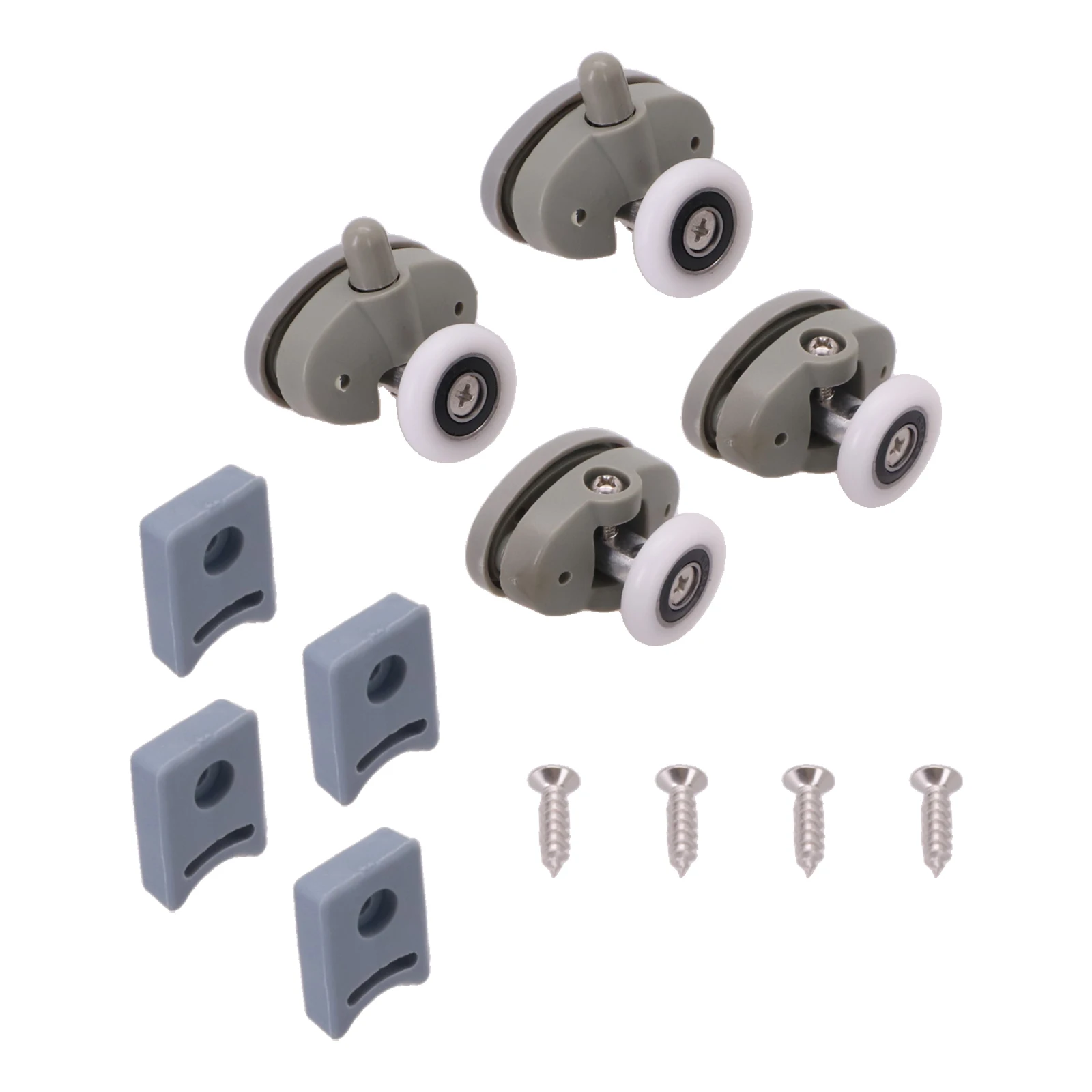 

4x Single Shower Door Top + Bottom Wheels Rollers Runners Wheels Set 23mm Shower Door Rollers Wheel Runner Pulleys